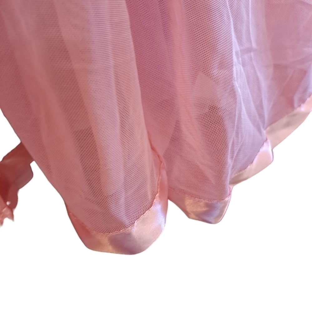 Spree intimates 2x NWT peach negligee w matching thong lacy satin sequins - Picture 7 of 7